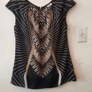 Worthington black print top